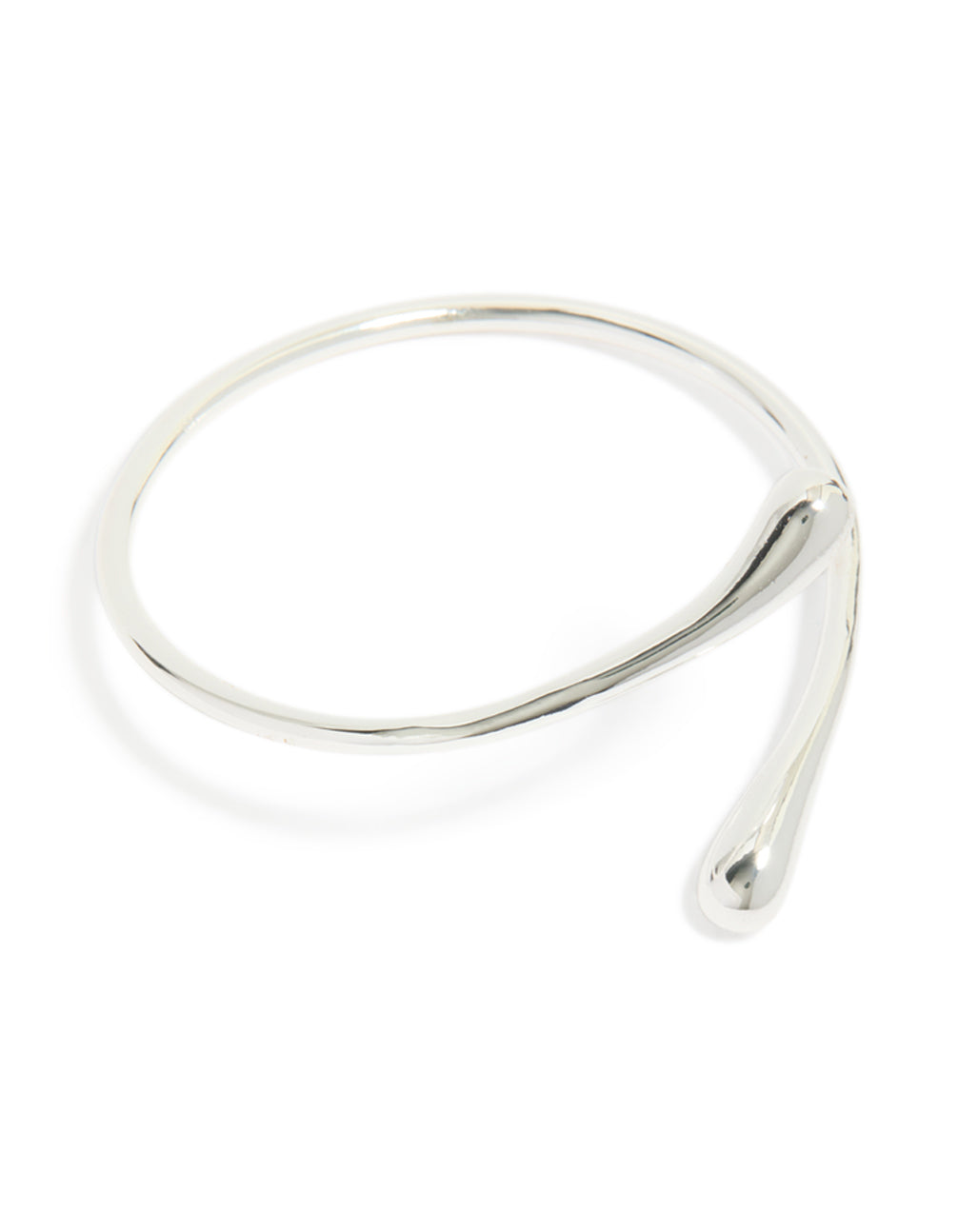 Silver Plated Teardrop Wrap Around Bangle
