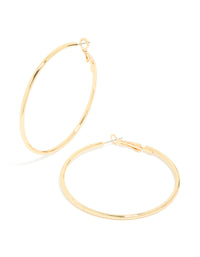 Gold Plated Thin Hoop Earrings - link has visual effect only