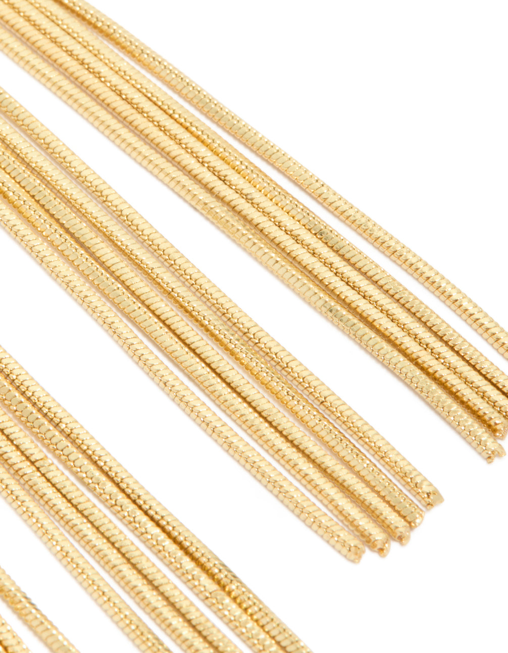 Gold Plated Statement Fringe Knot Earrings