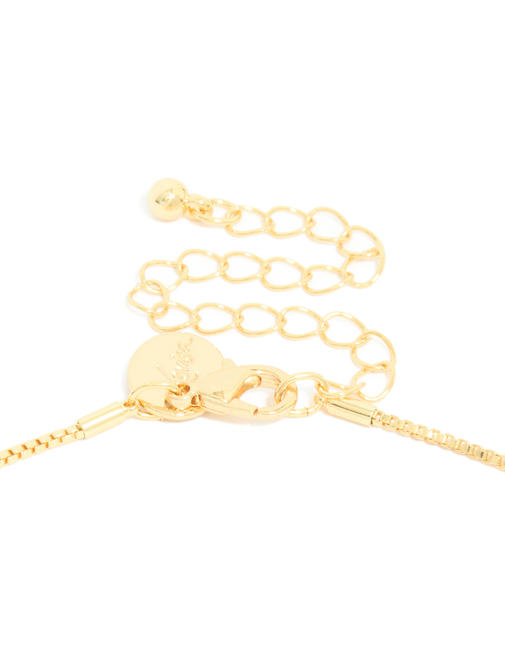 Gold Plated Small Double Organic Charm Necklace