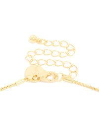 Gold Plated Small Double Organic Charm Necklace - link has visual effect only