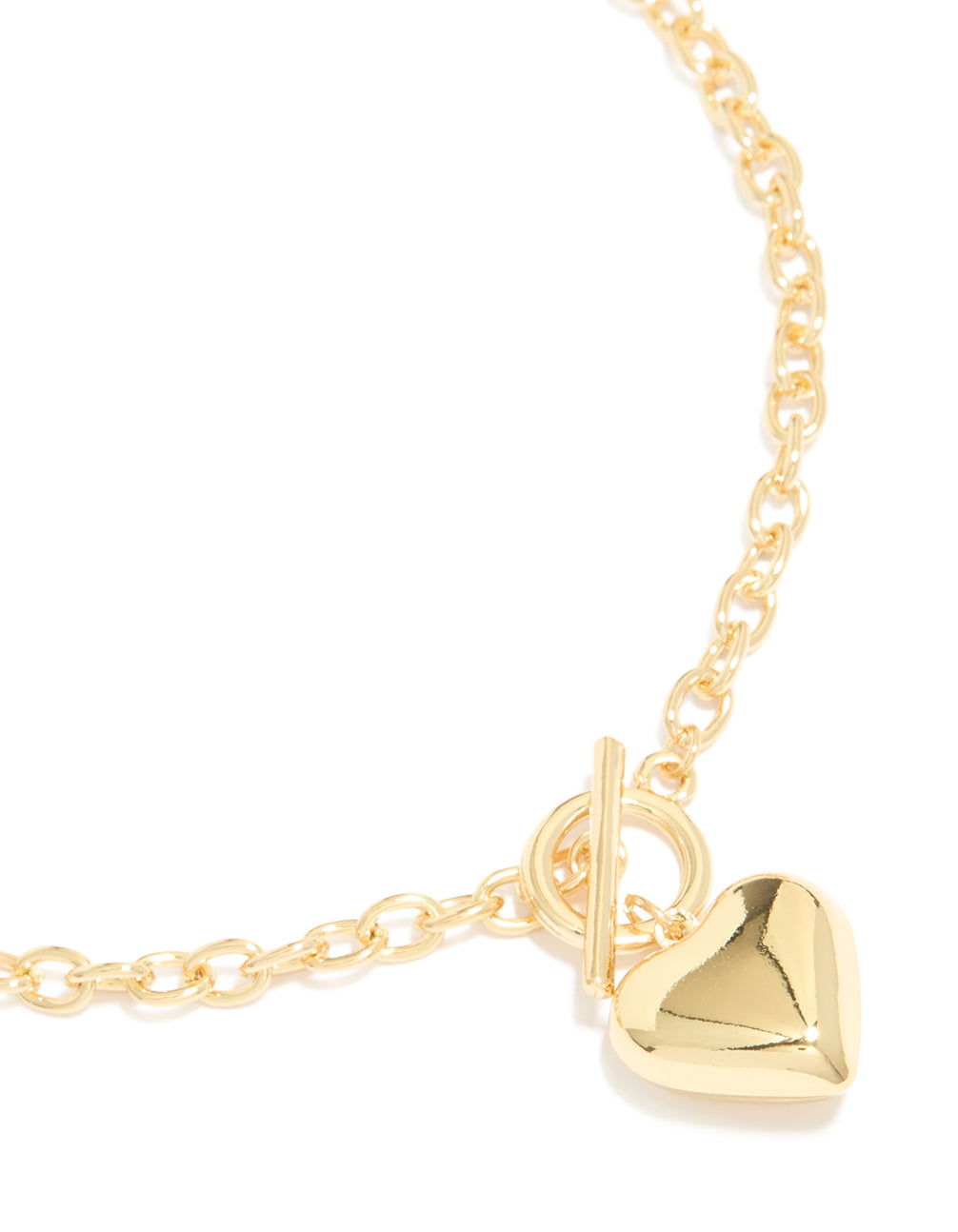 Gold Plated Heart Charm Necklace