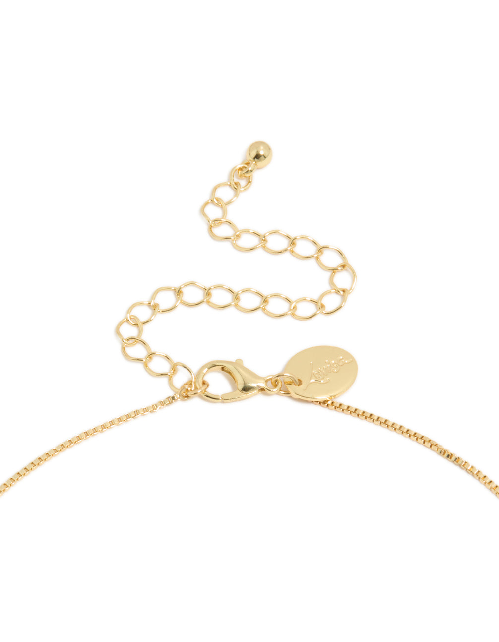 Gold Plated Modern Organic Pendant Statement Necklace