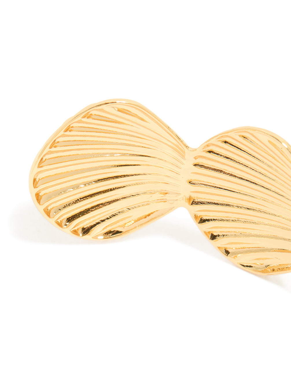 Gold Plated Shell Statement Wrist Cuff