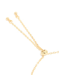 Gold Plated Blue & White Oval Cubic Zirconia Toggle Bracelet - link has visual effect only