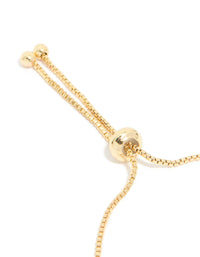 Gold Plated Cubic Zirconia Pavé Toggle Bracelet - link has visual effect only