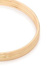 Gold Wide Lined Wrist Cuff - link has visual effect only