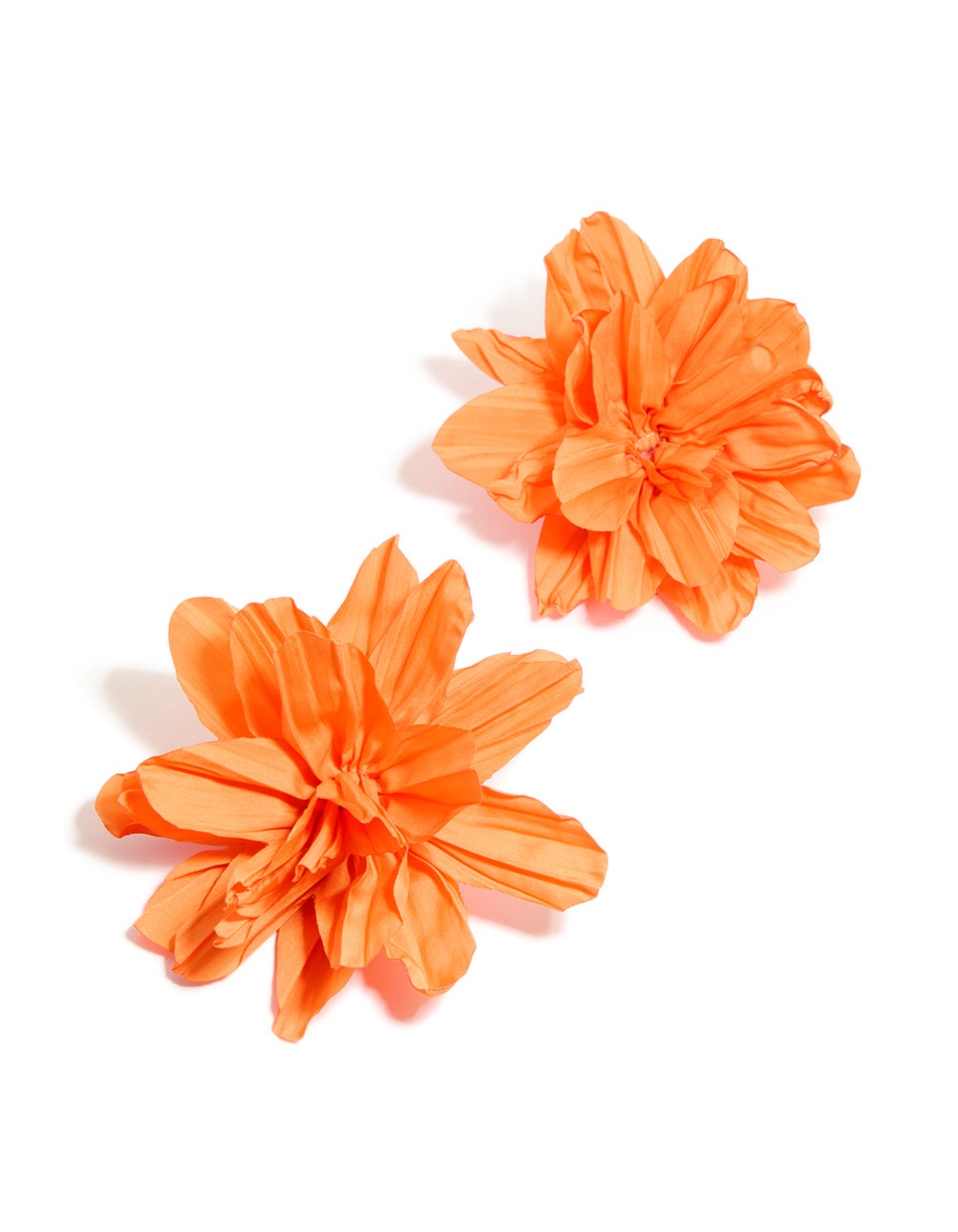 Orange Paper Flower Petal Earrings
