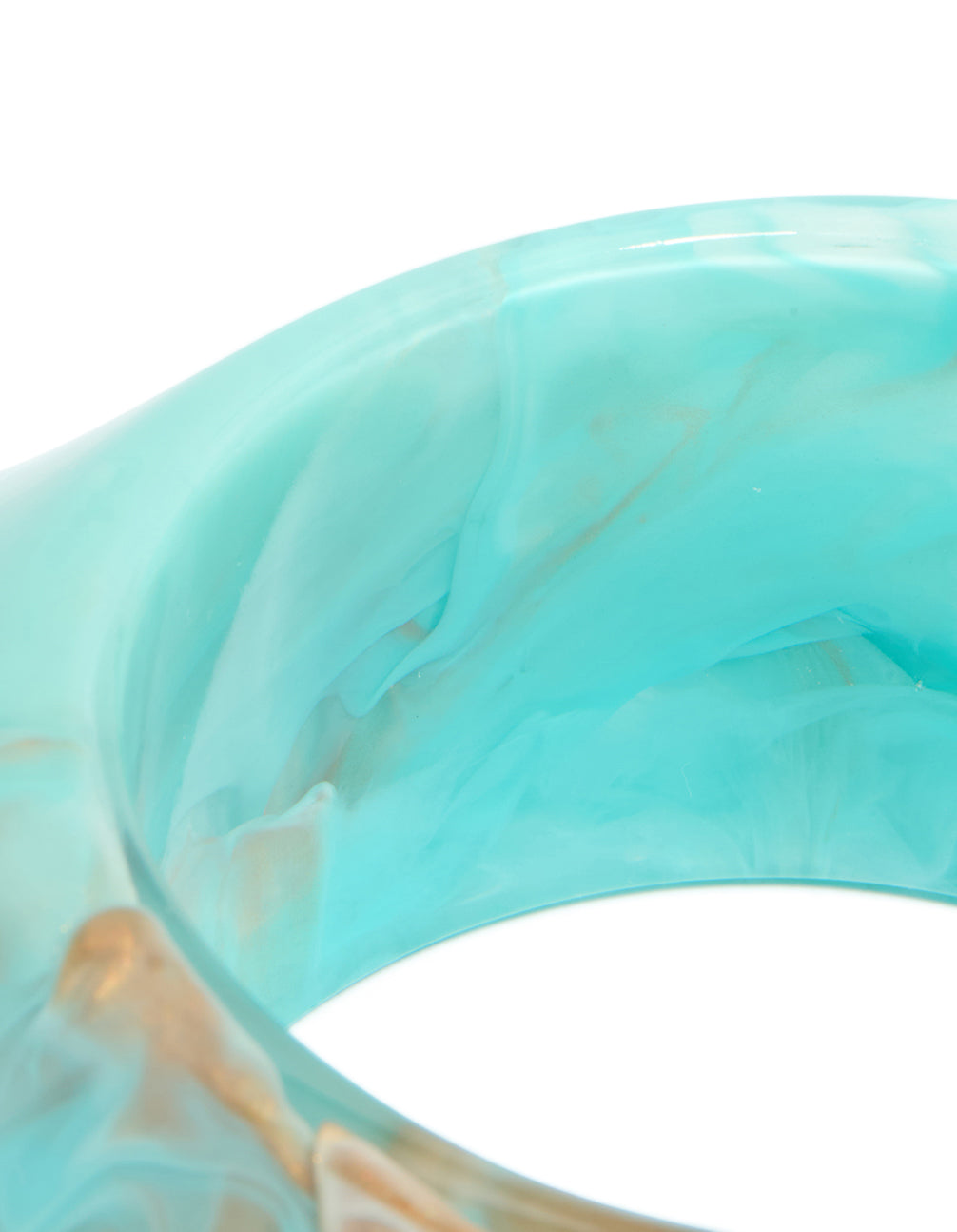 Light Blue Acrylic Marbled Bangle