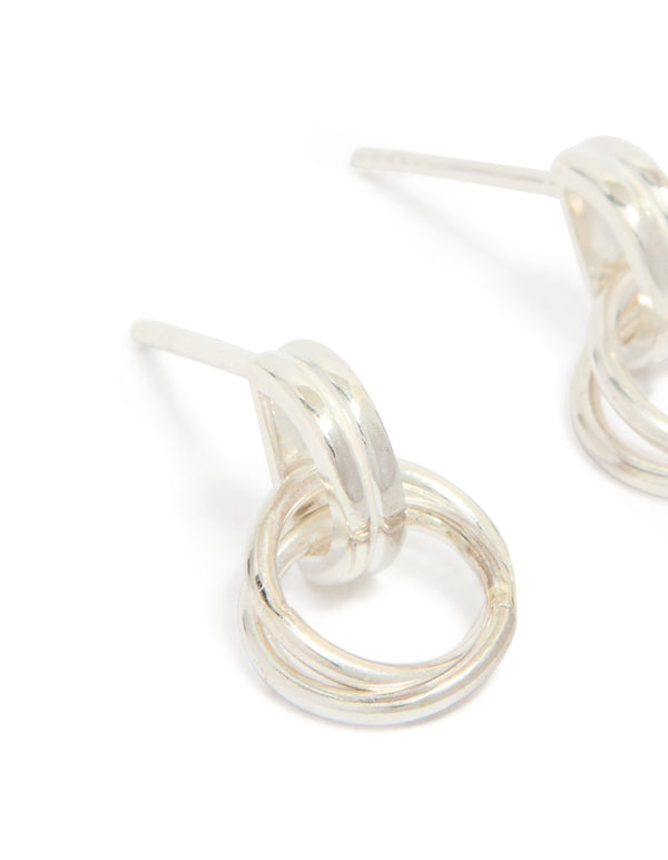 Sterling Silver Doorknocker Stud Earrings