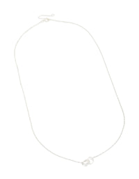Sterling Silver Interlocked Hoops Pendant Necklace - link has visual effect only