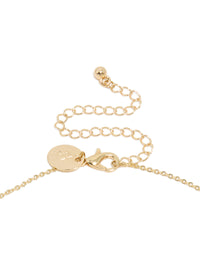 Gold Plated Cubic Zirconia Teardrop Pendant Necklace - link has visual effect only