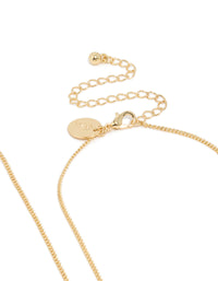 Gold Plated Angel Wing & Diamante Cross Necklaces 2-Pack - link has visual effect only