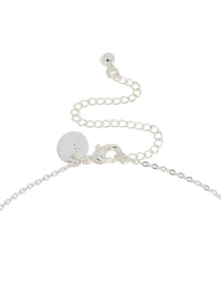 Silver Plated Cubic Zirconia Dainty Vine Spaced Necklace - link has visual effect only