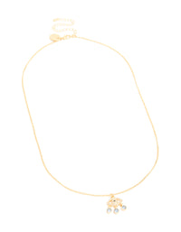 Gold Plated Blue Cubic Zirconia  Evil Eye Pendant Necklace - link has visual effect only