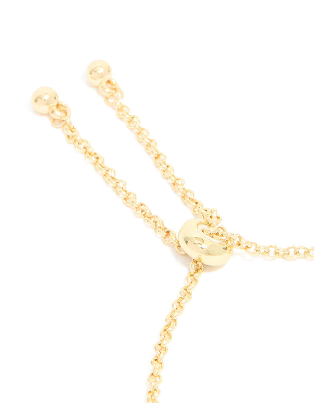 Gold Plated Aqua Cubic Zirconia Large Toggle Bracelet