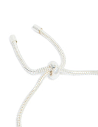 Silver Diamante Heart Charm Toggle Bracelet - link has visual effect only