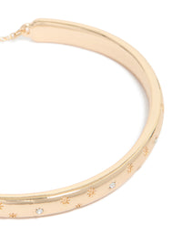 Gold Celestial Diamante Toggle Bangle - link has visual effect only
