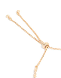 Gold Twisted Chain Celestial Charm Toggle Bracelet - link has visual effect only