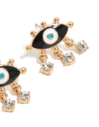 Gold Evil Eye Stud Earrings - link has visual effect only