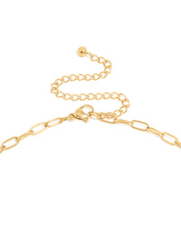 Waterproof Gold Plated Stainless Steel Oversized Shell Pendant Necklace - link has visual effect only