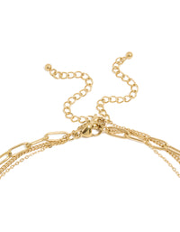 Waterproof Gold Plated Stainless Steel Evil Eye Necklaces 3- Pack - link has visual effect only