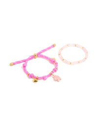 Waterproof Gold Plated Stainless Steel Semi Precious Stone &  Sea Cord Bracelets 2-Pack - link has visual effect only