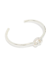 Silver Plated Knotted Wrist Cuff - link has visual effect only