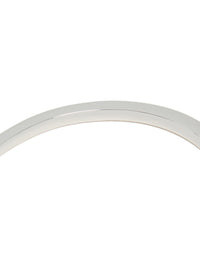 Crafted silver plated bezel diamante tennis bracelet in white closure detail view - link has visual effect only