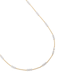 Gold Plated Mini Pearls Waist Chain - link has visual effect only