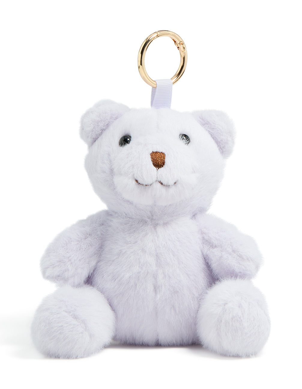 Kids White Polyester Teddy Key Chain