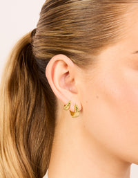 Gold Plated Small & Medium Oval Huggie Earrings 2-Pack - link has visual effect only