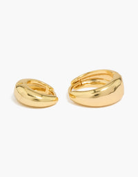 Gold Plated Small & Medium Oval Huggie Earrings 2-Pack - link has visual effect only