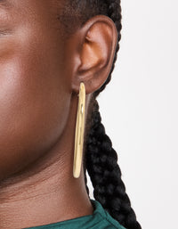 Gold Plated Large Hoop Earrings - link has visual effect only