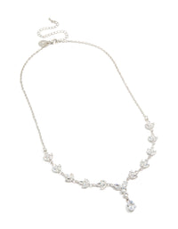 Silver Plated Cubic Zirconia Marquise Vine Y-Necklace - link has visual effect only
