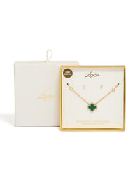 Waterproof Gold Plated Stainless Steel Green Flower Cubic Zirconia Ourline Necklace & Earrings Set - link has visual effect only