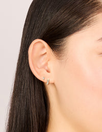 Gold Plated Cubic Zirconia Baguette Flat Back Studs & Hoops Pack - link has visual effect only