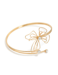 Gold Diamante Wire Butterfly Arm Cuff - link has visual effect only