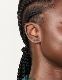 Gold Plated Surgical Steel Cubic Zirconia Drop Star Single  Flat Back Stud - link has visual effect only