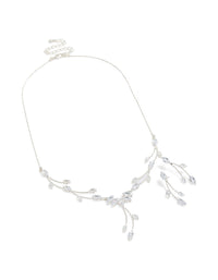Silver Vine Earrings & Y-Necklace Set - link has visual effect only