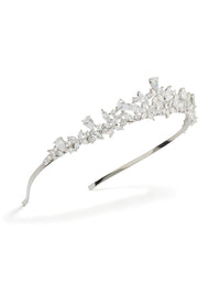 Cubic Zirconia Mixed Marquise Floral Crown - link has visual effect only