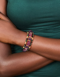 Mixed Beaded Stretch Bracelets 3-Pack - link has visual effect only