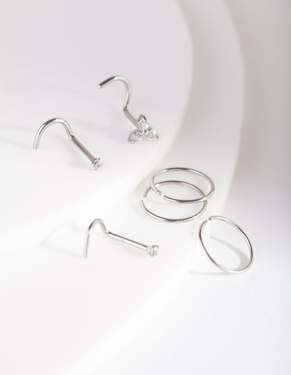 Nose Ring & Stud 6-Pack