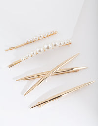 Gold Pearl Textured Clip 4-Pack - link has visual effect only