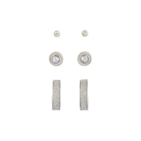 Rhodium Diamante Glitter Hoop Earring Pack - link has visual effect only
