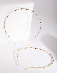 Metal Twist Headband Pack - link has visual effect only