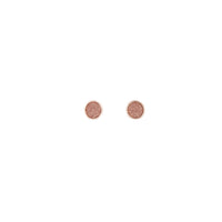 Pink Rose Gold Mini Round Glitter Studs - link has visual effect only
