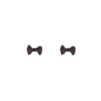 Solid Black Bow Tie Stud Earrings - link has visual effect only