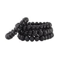 Black Faceted Bead Stretch Bracelet 4-Pack - link has visual effect only
