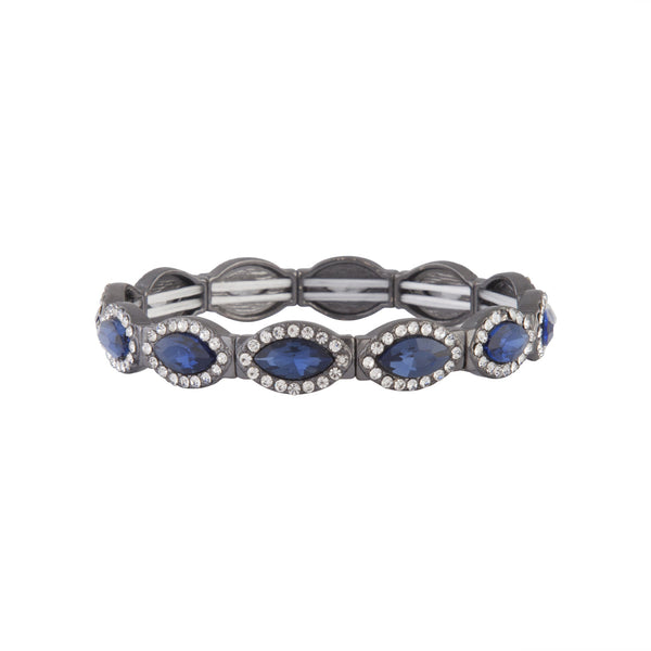 Sapphire Marquise Diamante Stretch Bracelet